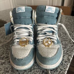 Nike  - Denim Blue and White gold gemstones with red interior